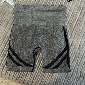 grey athletic biker shorts